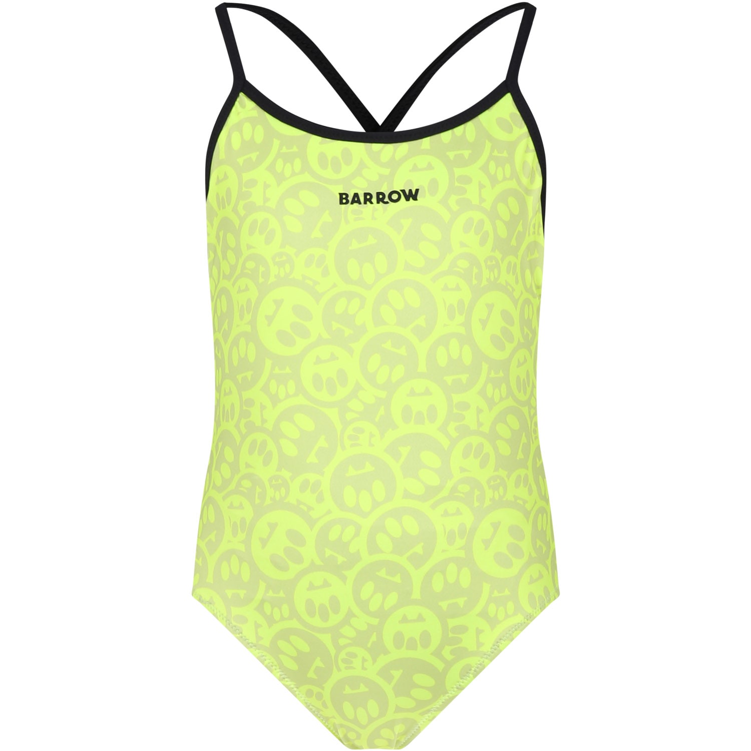 Shop Barrow Yellow Swimsuit For Girl With Smile Print