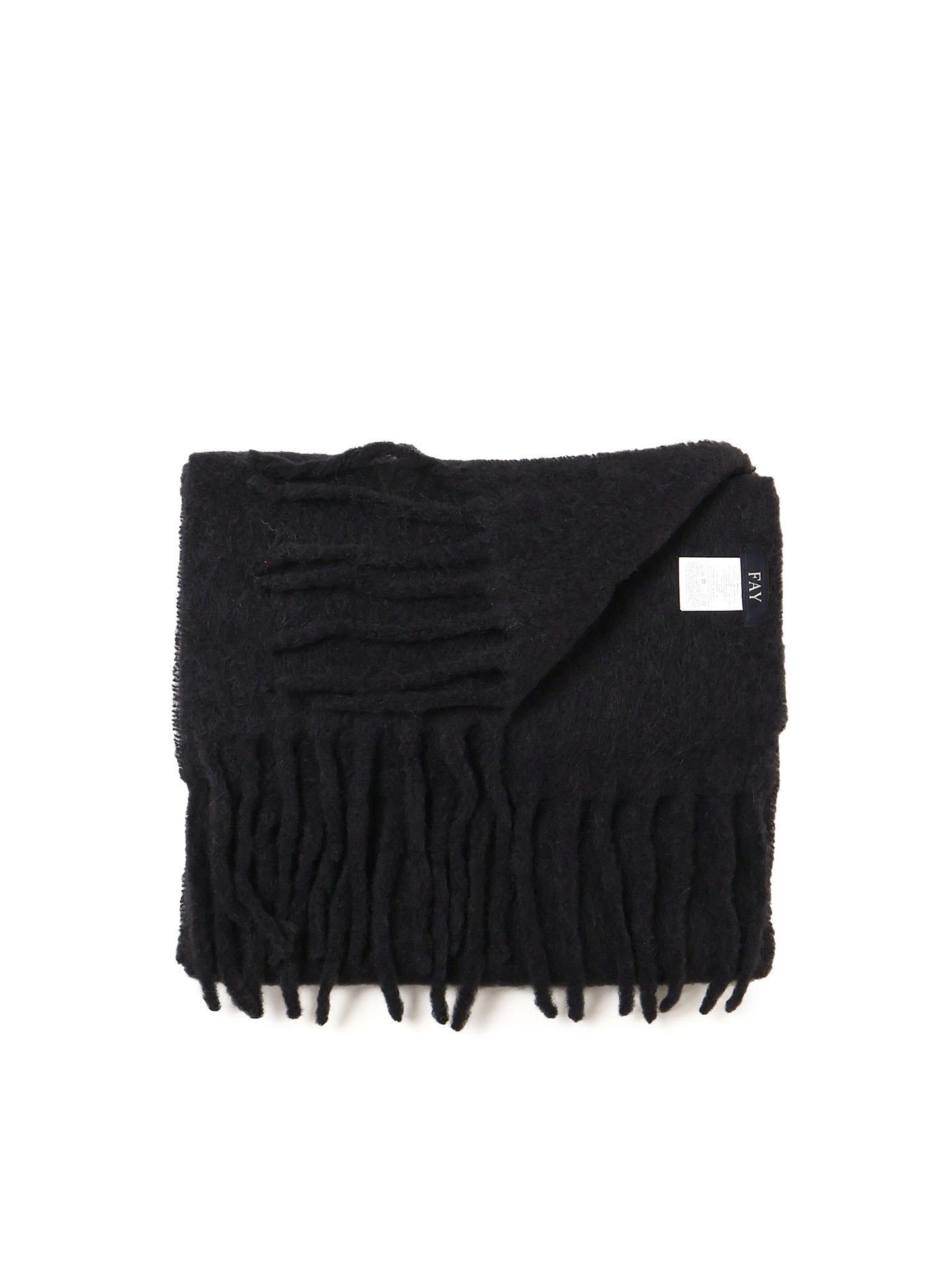 Shop Fay Alpaca Blend Scarf In Black