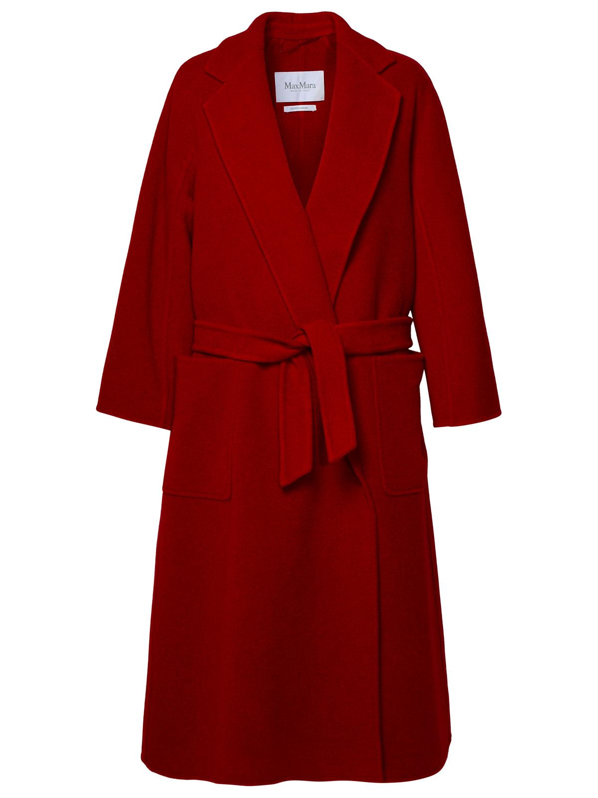 Shop Max Mara Red Cashmere Coat