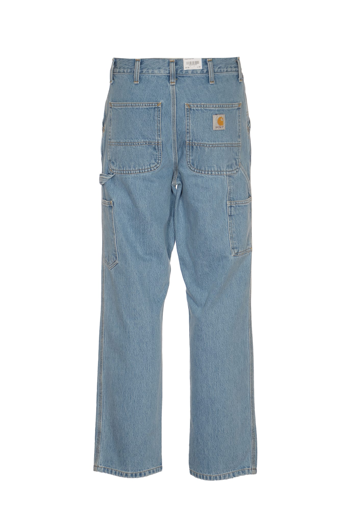 Carhartt Logo-patch Cargo-pocket Jeans In Blue
