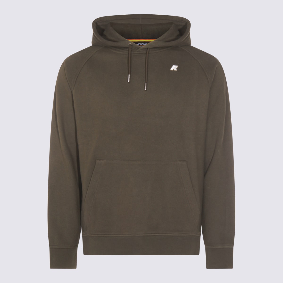 K-way Green Cotton Alban Heavy Fleece Sweatshirt In Brown