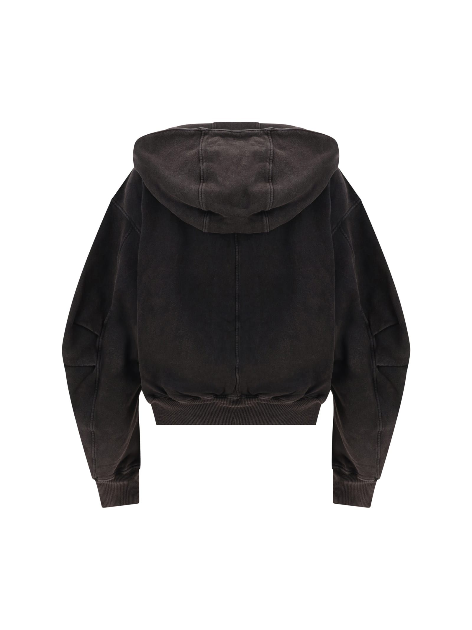 Shop Attico Hoodie In Faded Black