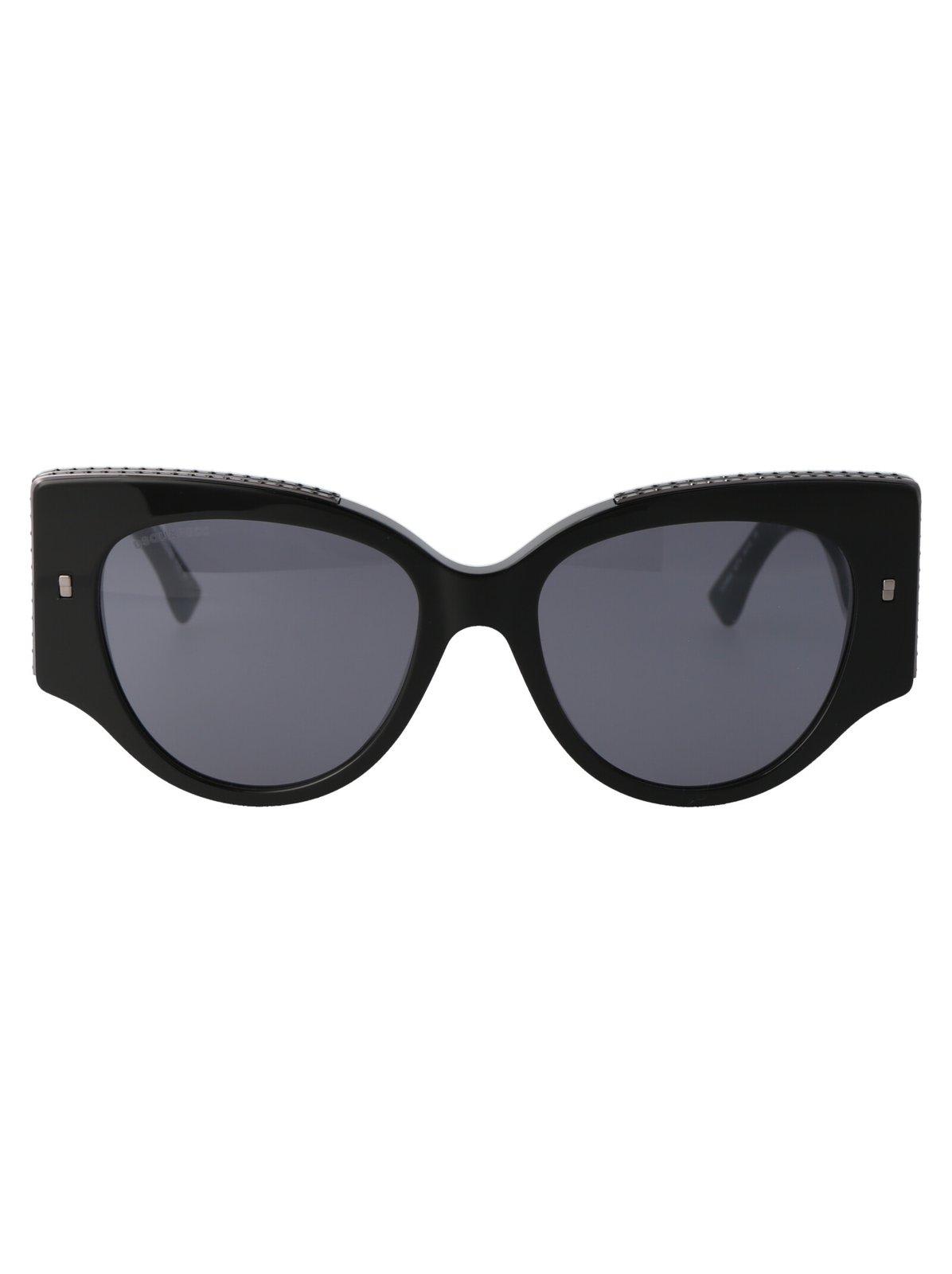 Shop Dsquared2 Butterfly Frame Sunglasses In 807/t4 Black