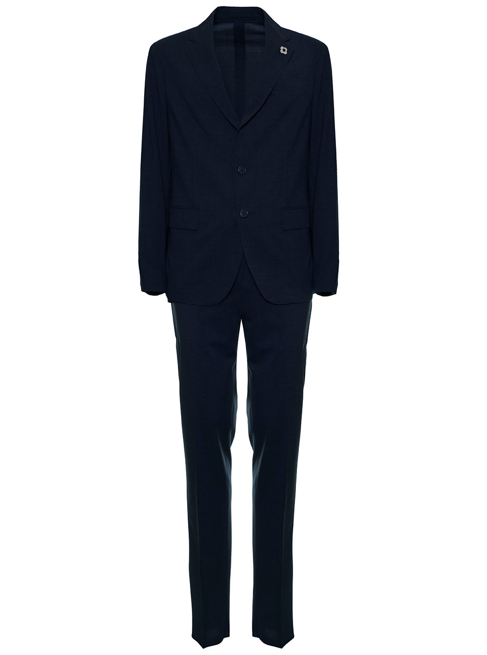 Lardini Single-breasted Tailored Blue Wool Blend Suit