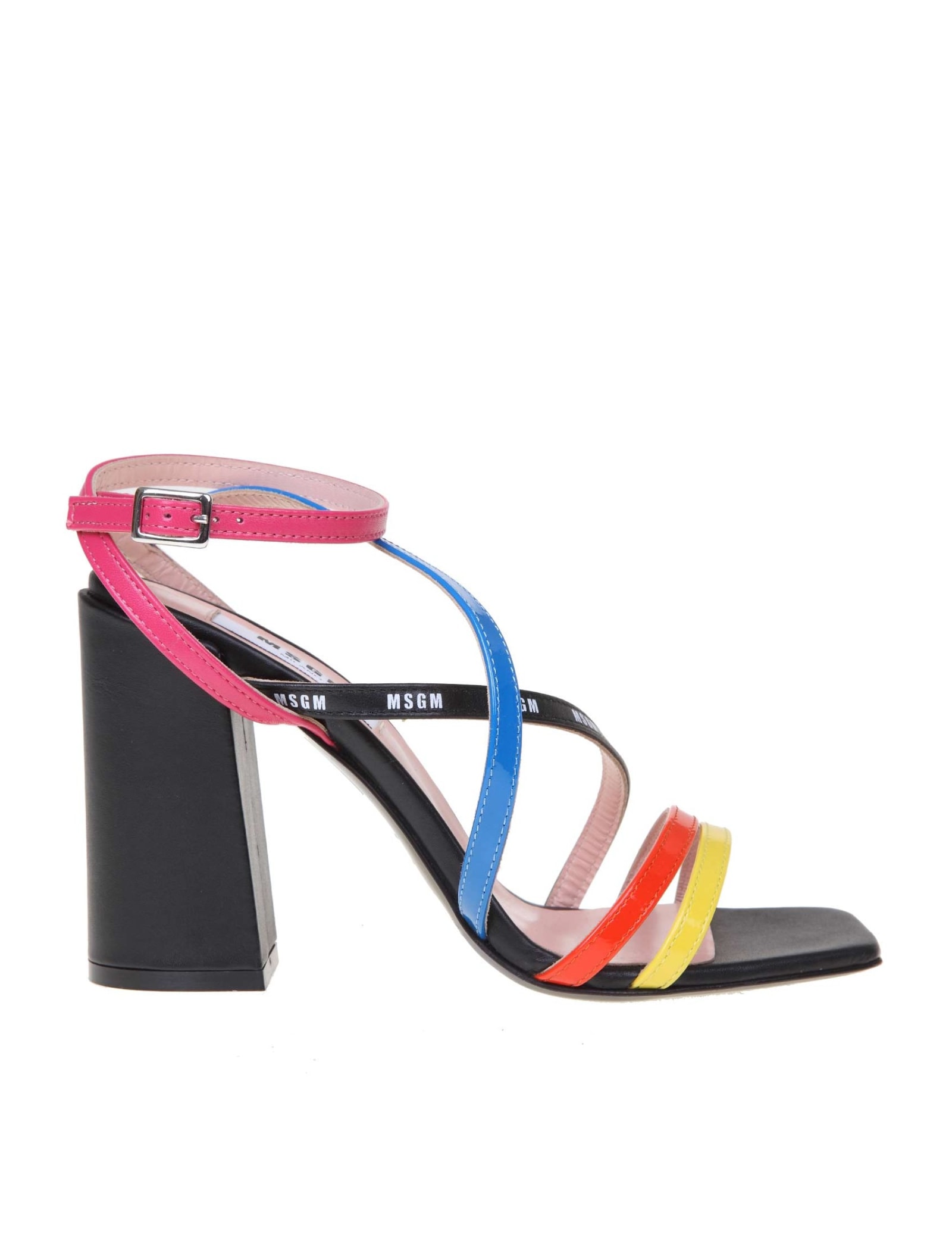 MSGM MSGM MULTICOLOR LEATHER SANDAL,11273728