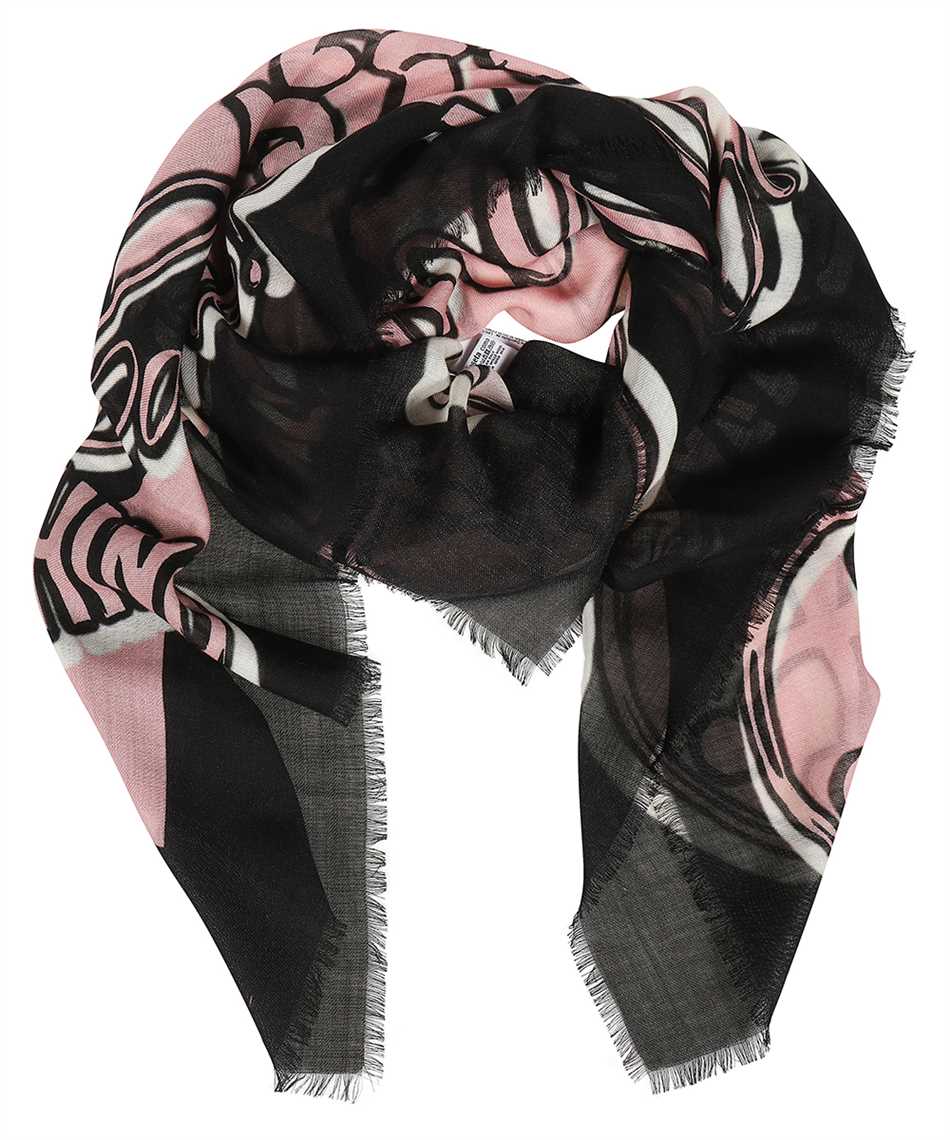 Moschino Wool And Silk Scarf In Black