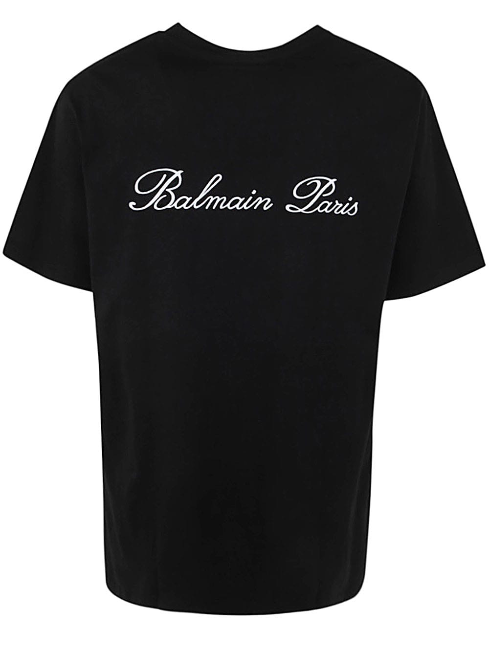 Shop Balmain Signature Embroidery T-shirt Bulky Fit In Eab Noir Blanc