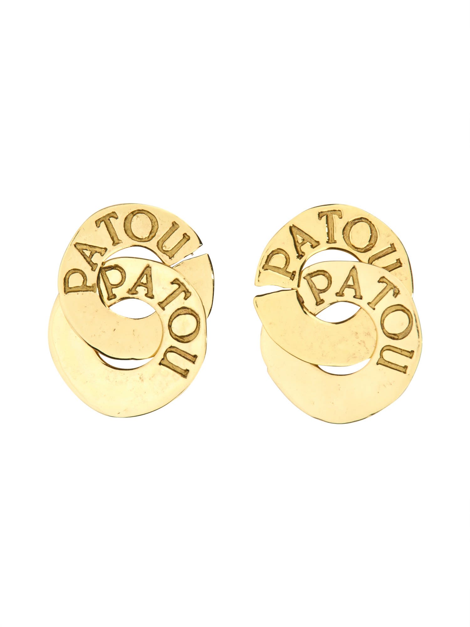 Shop Patou Double Coin Earrings In G Gold