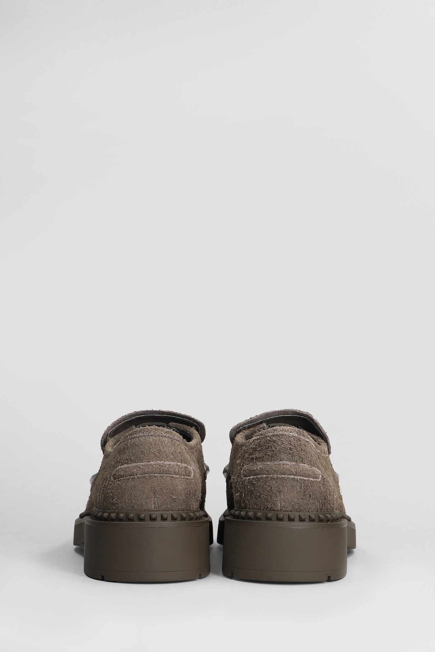 Shop Ash Medusa Loafers In Brown Suede