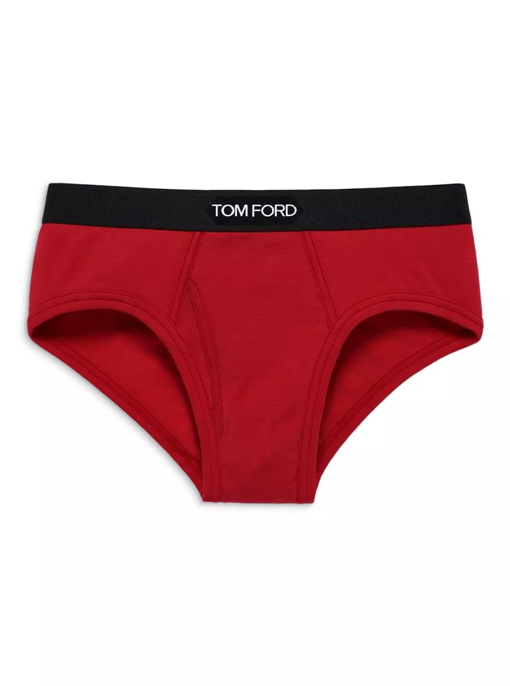 TOM FORD MAN S BICOLOR COTTON BRIEFS WITH LOGO