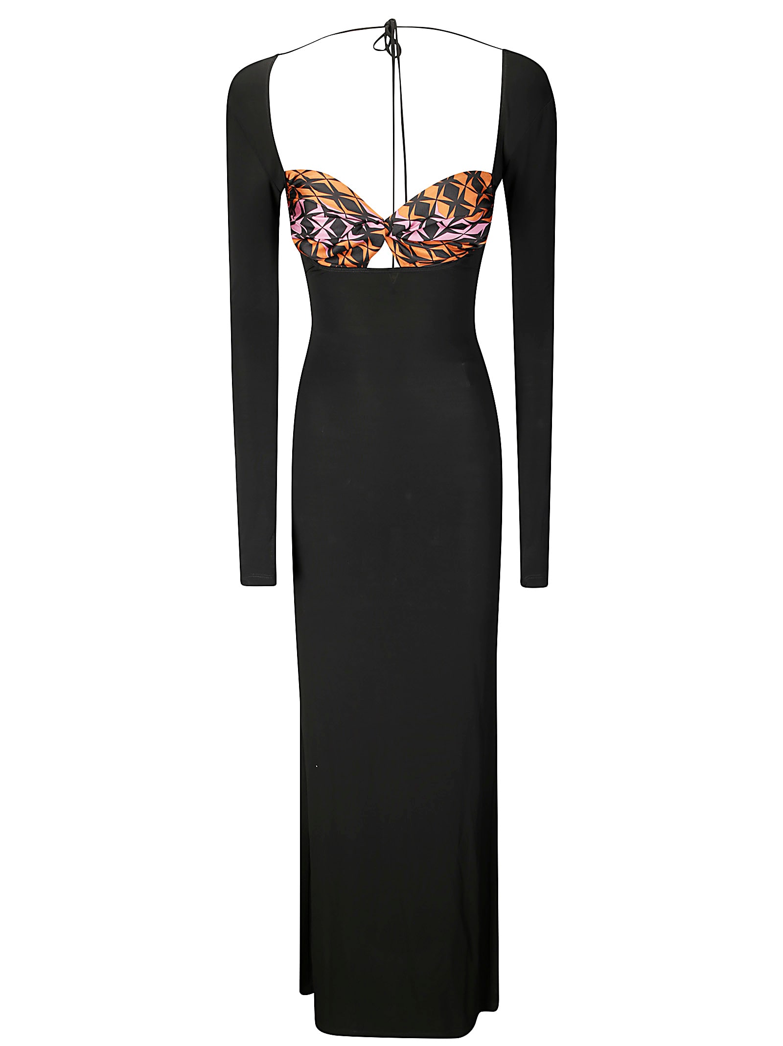 Regenerated Silk Scarves Long Fitted Dress
