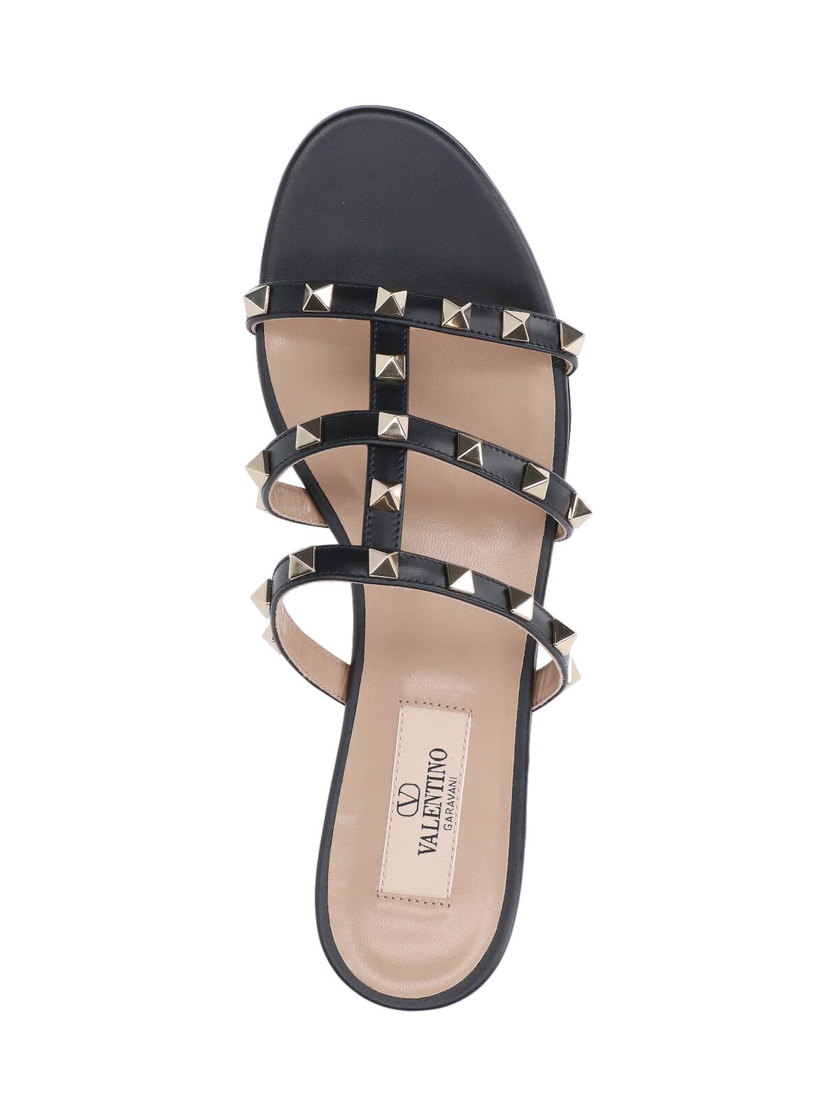 Valentino Strappy Sandals With Flat Sole Design In Multi
