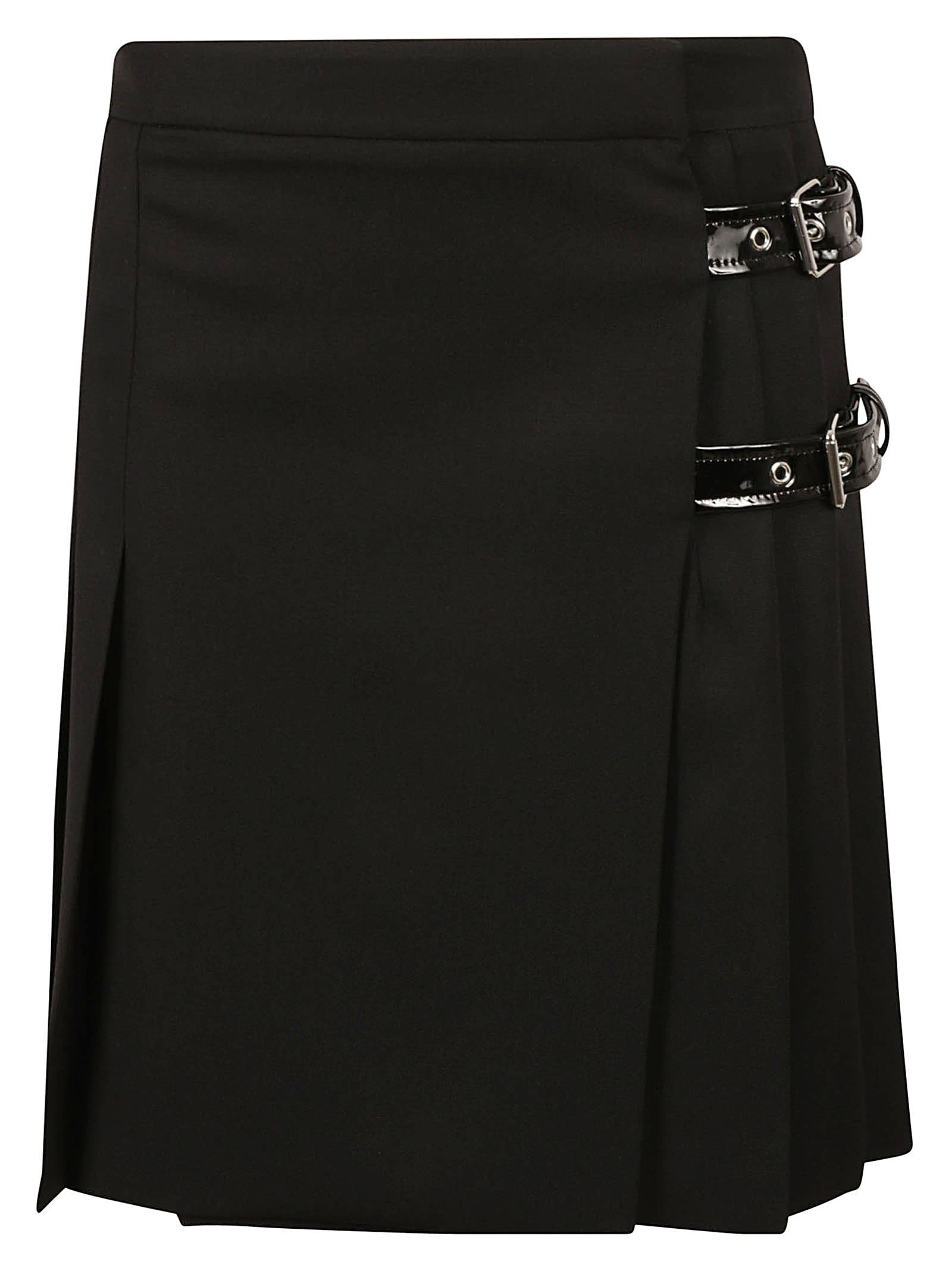 MOSCHINO DOUBLE BUCKLE STRAP SKIRT
