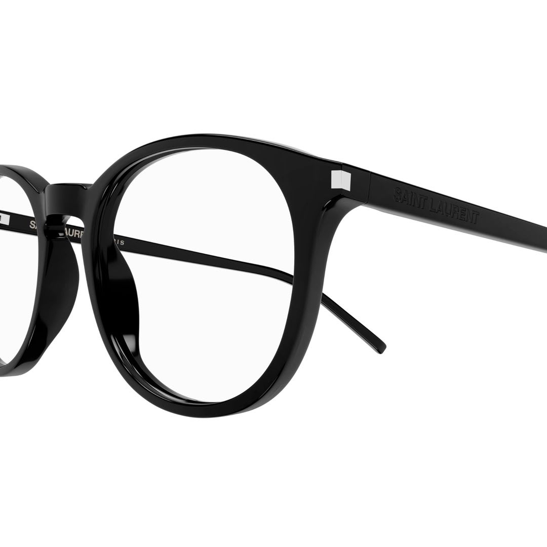 Saint Laurent Sl 106-001 Black-black-transparent In Black-black-transparent