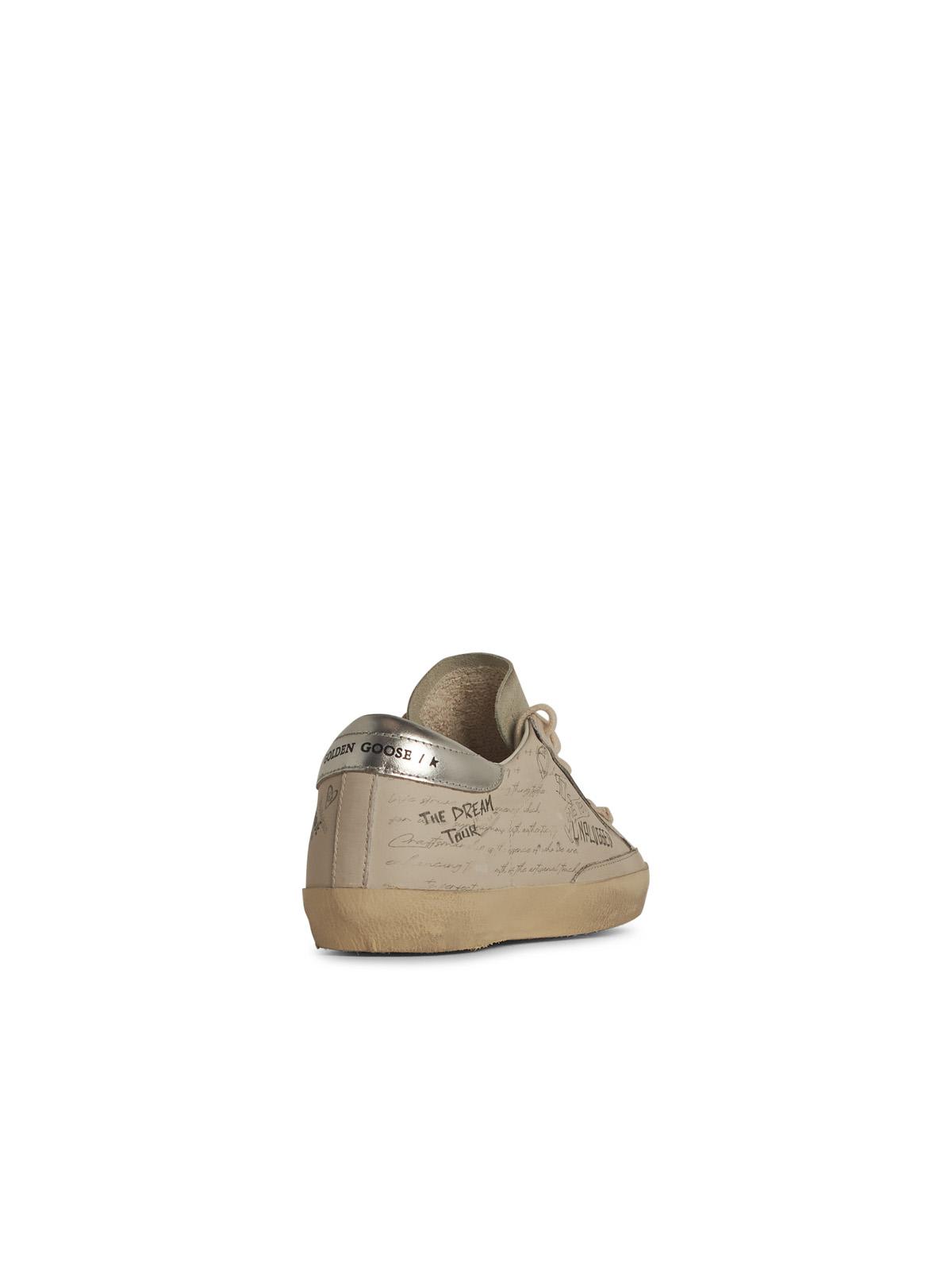 Golden Goose White Leather Sneakers In White