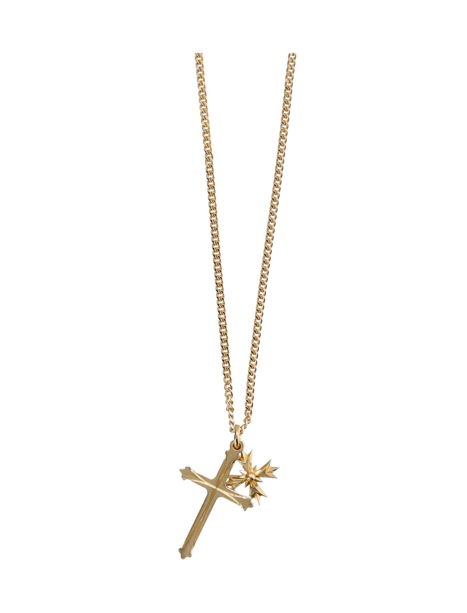 Emanuele Bicocchi Necklace Cross And Crest In Gold