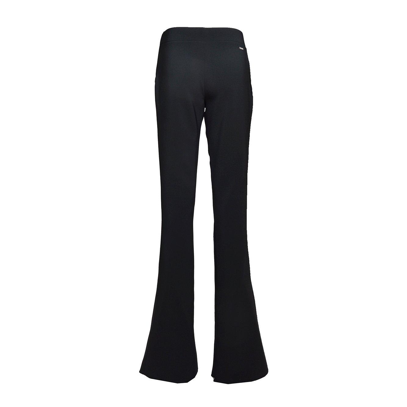Shop Dsquared2 Logo-plaque Skinny Flared Trousers In Black