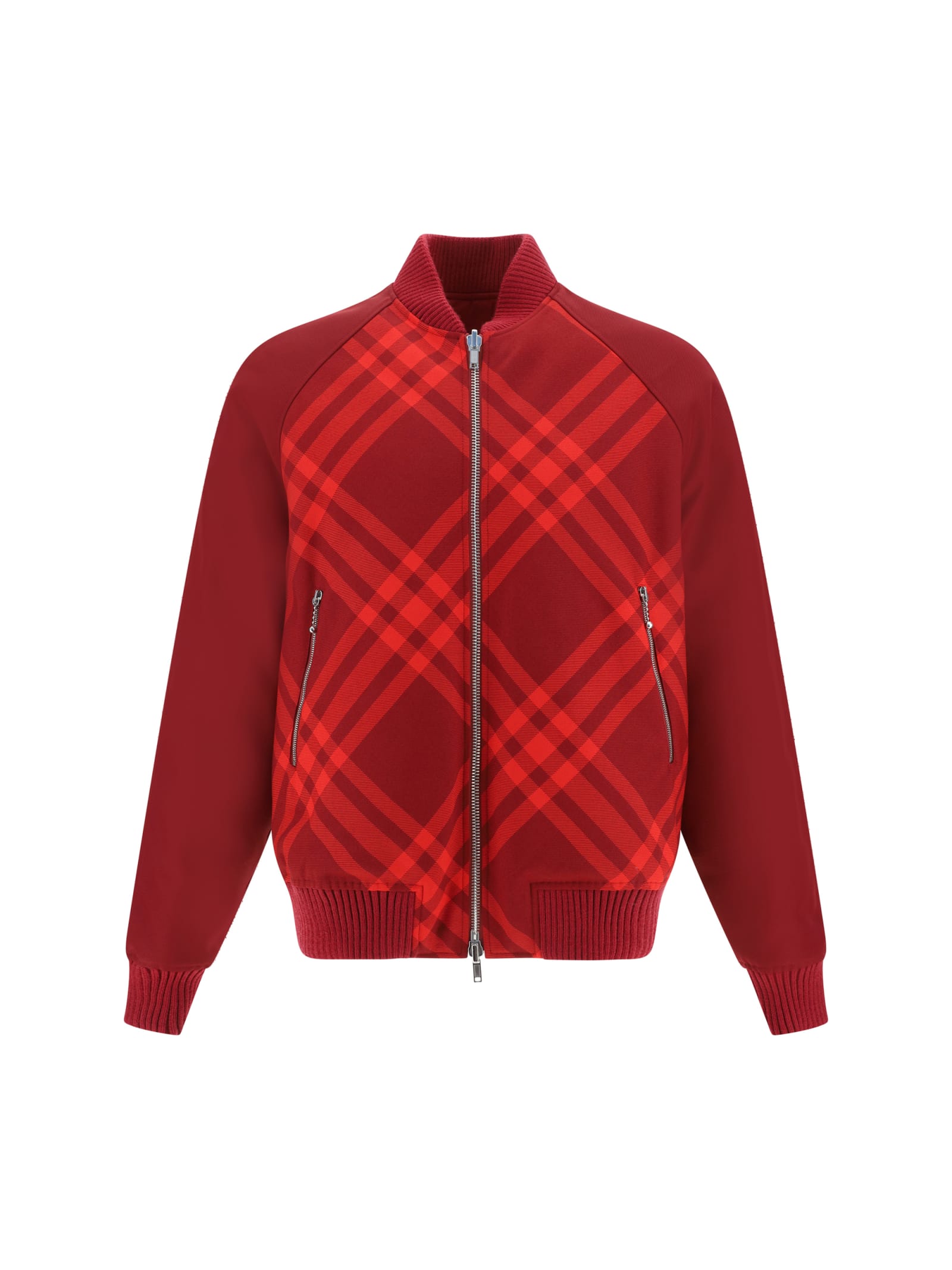 Shop Burberry College Jacket In Red
