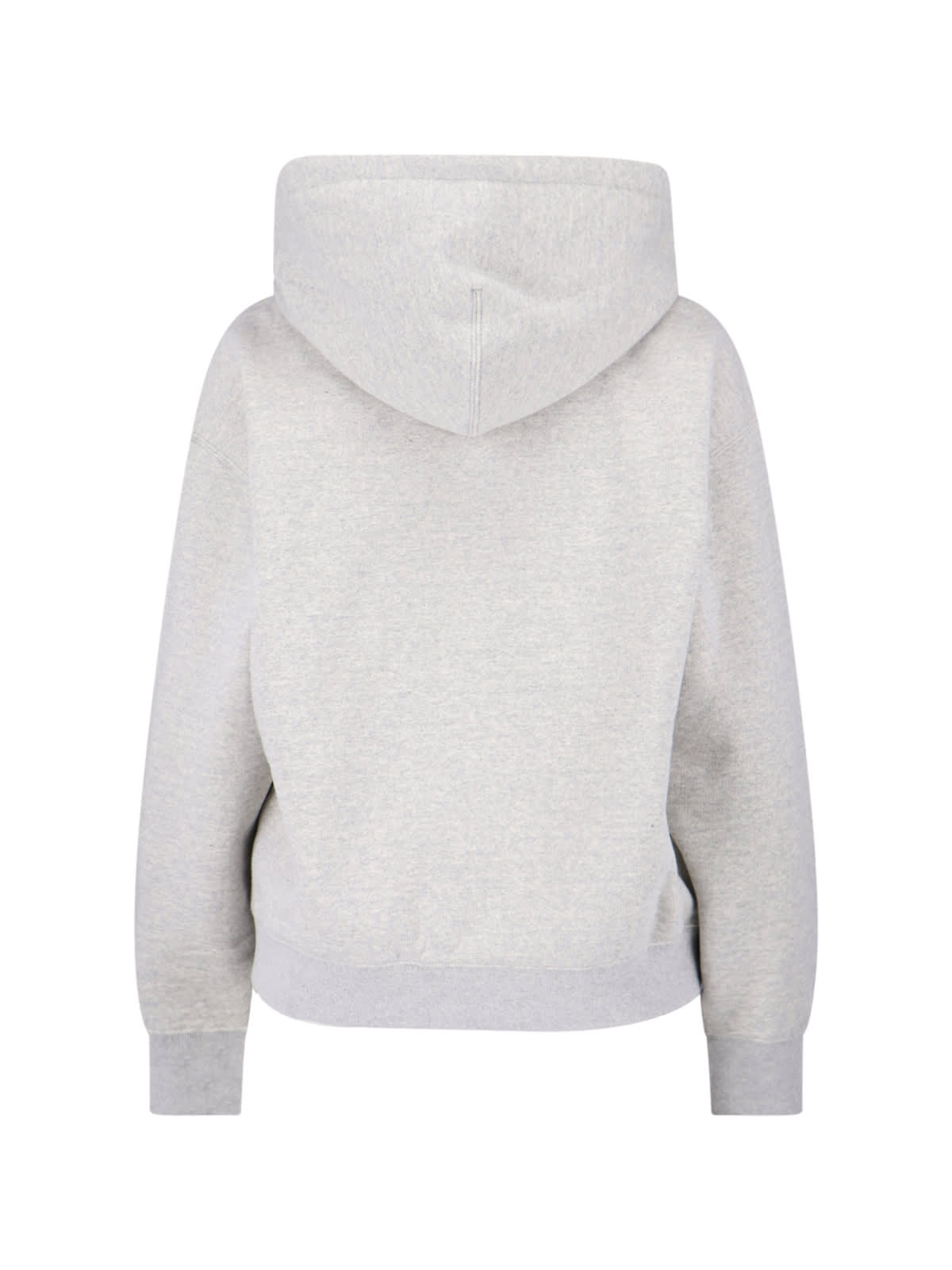 Jil Sander Hooded Knit Sweatshirt With Ribbed Cuffs And Hem In Gray