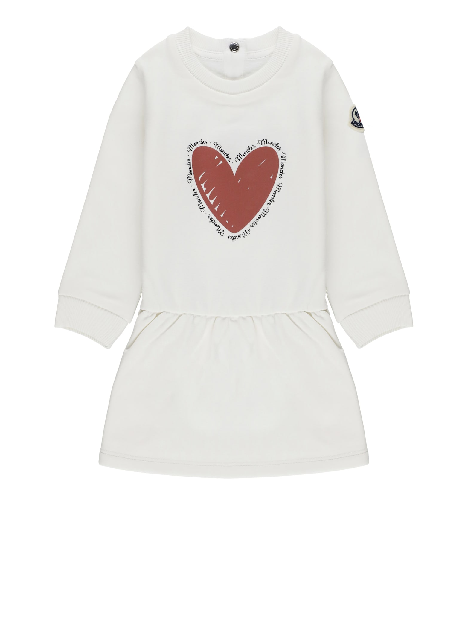 Moncler Dress With Logo In White