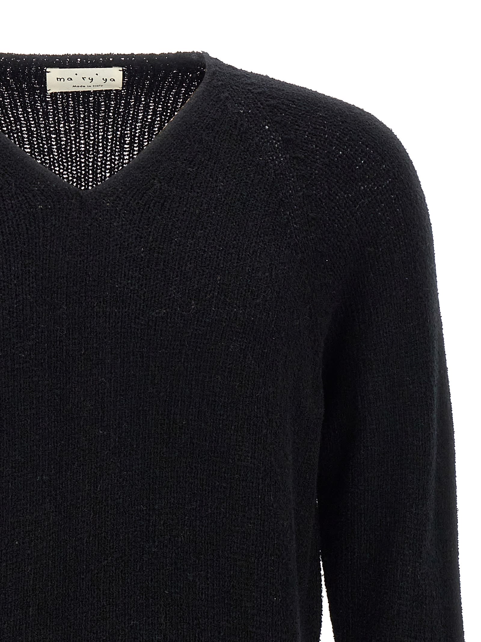 Ma'ry'ya High Neck Sweater In Blue