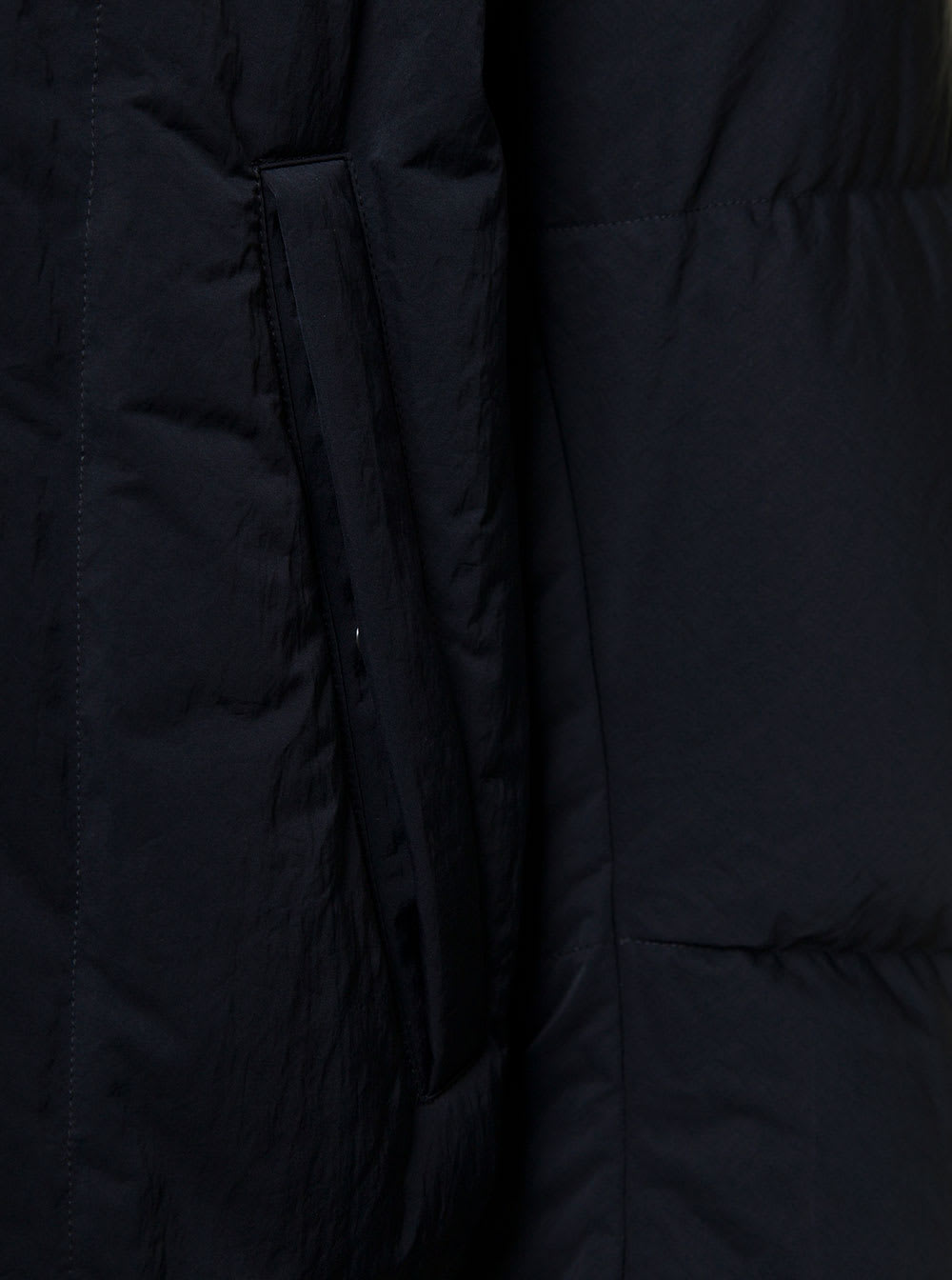 Shop Bottega Veneta Blue Hooded Down Jacket With Zip In Nylon Man
