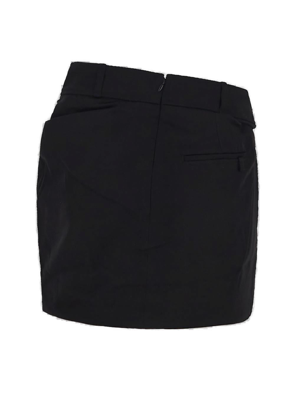 Shop Jacquemus Twisted Mini Skirt In Black