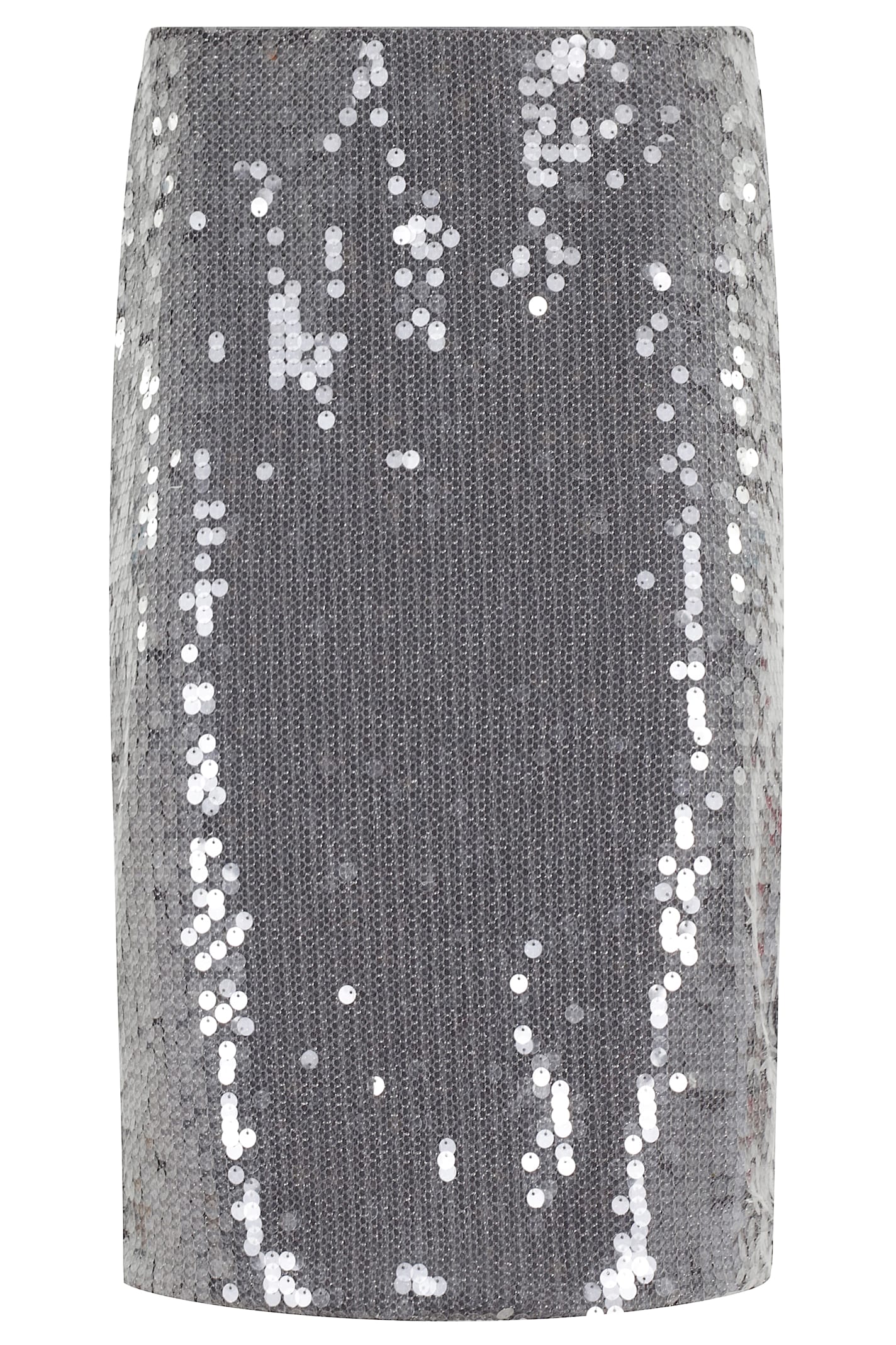 Net Sequin Midi Skirt