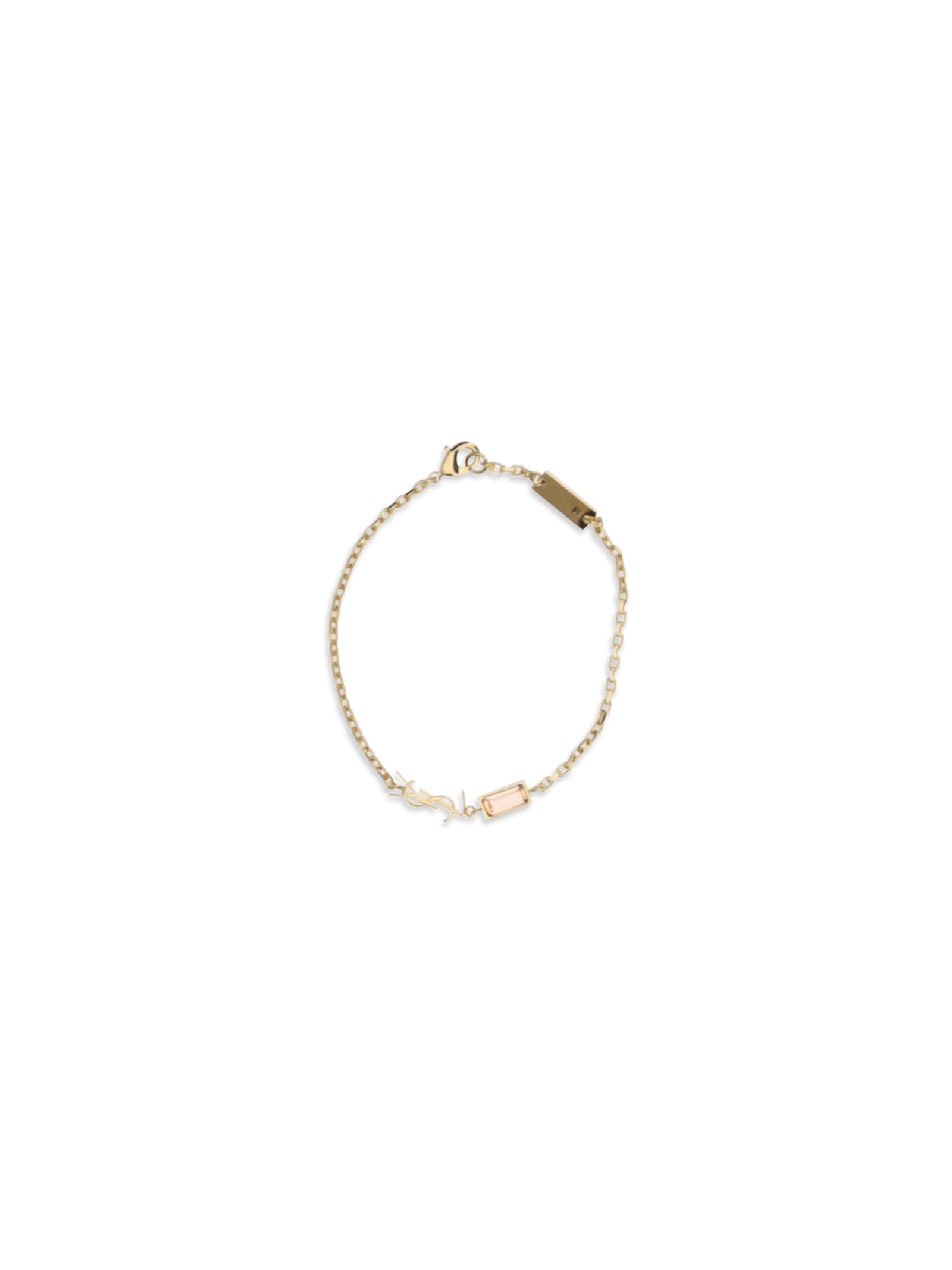 Saint Laurent Cassandre Bracelet With Charms And Strass In Pattern