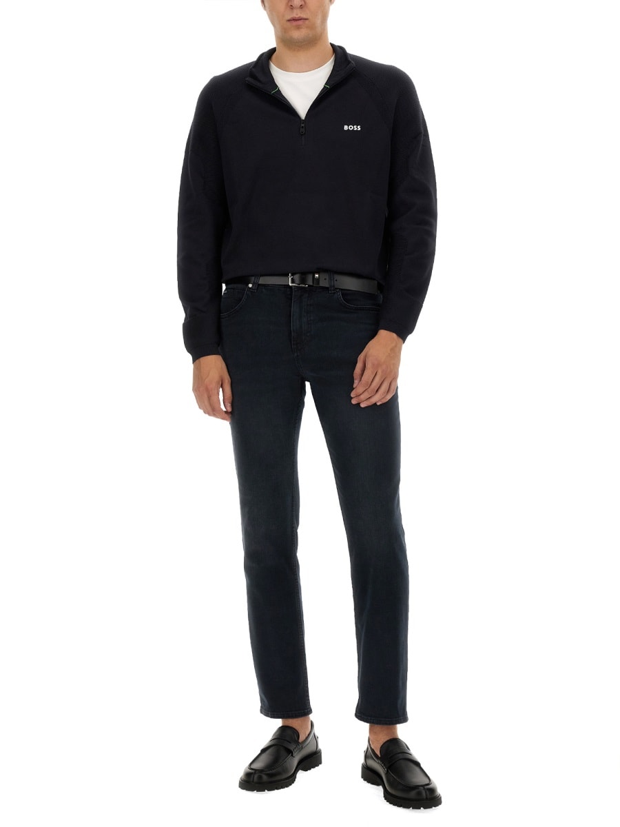 Hugo Boss Boss Sweatshirt With Logo In Blue