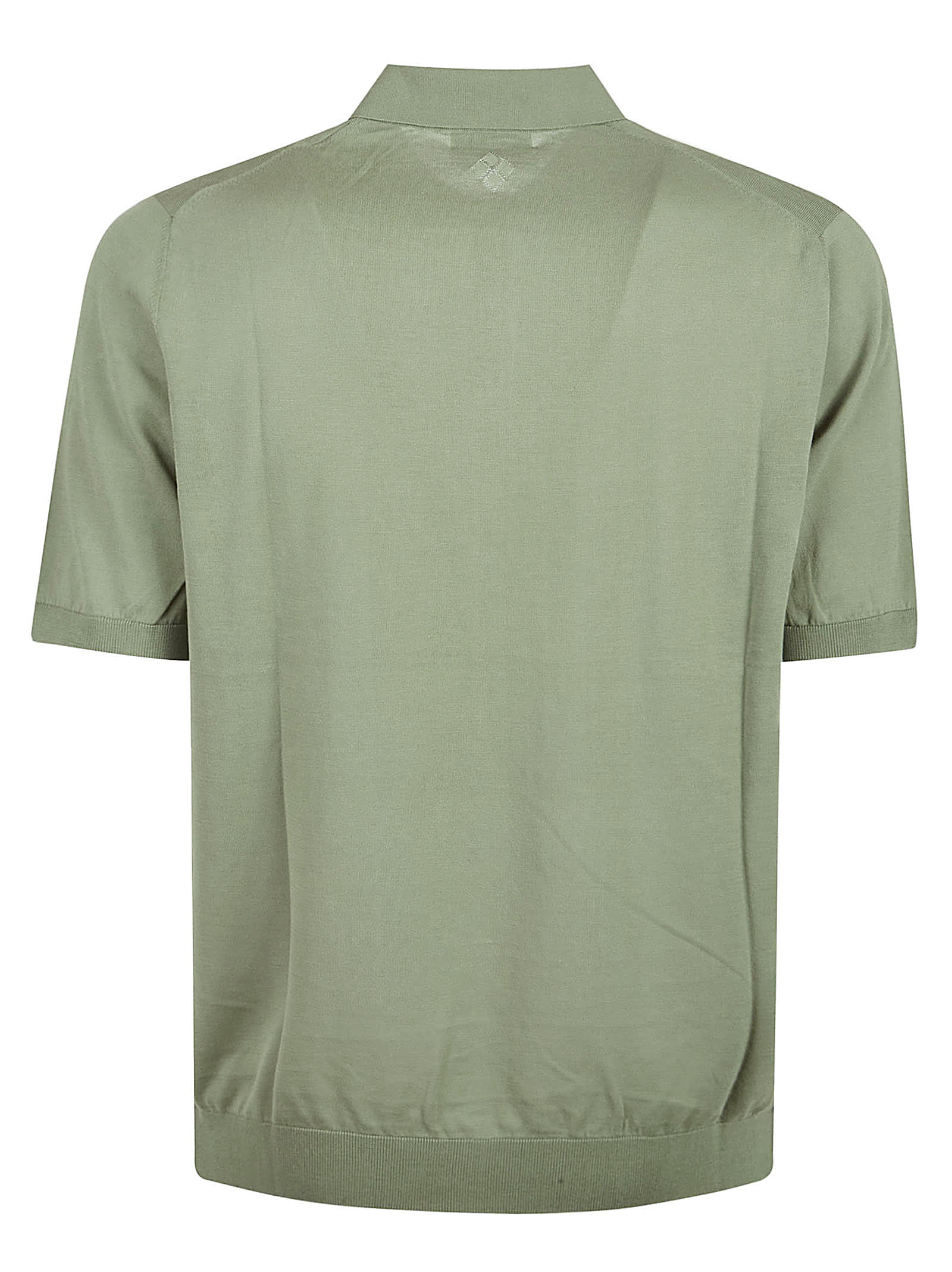 Ballantyne Plain Short Sleeve Polo Shirt In Sage