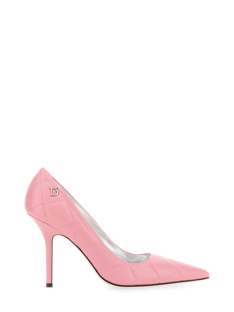 Shop Dsquared2 Quilted Leather Pumps In Pink