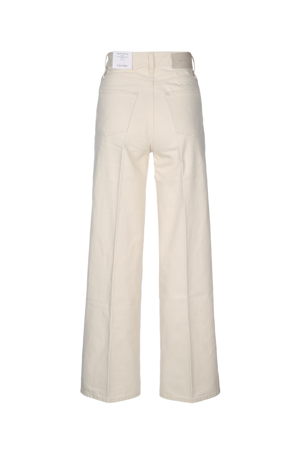 Shop Calvin Klein Hr Wide Ecru In Denimecru