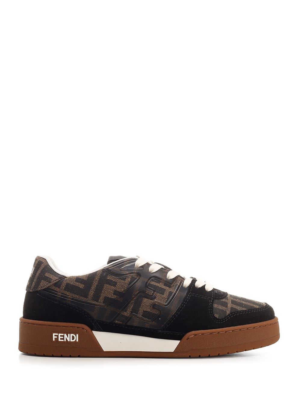 Shop Fendi Match Sneakers In Granit+avo.tort+amid