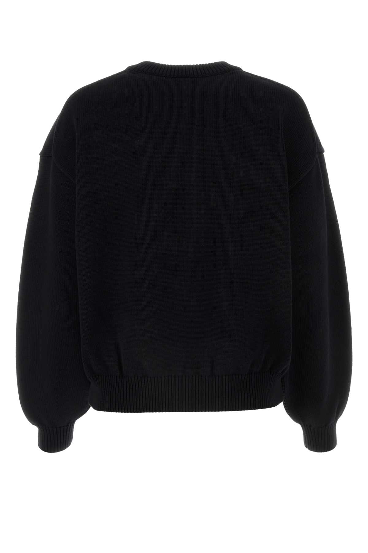 Shop Alexander Wang Black Stretch Cotton Blend Sweater