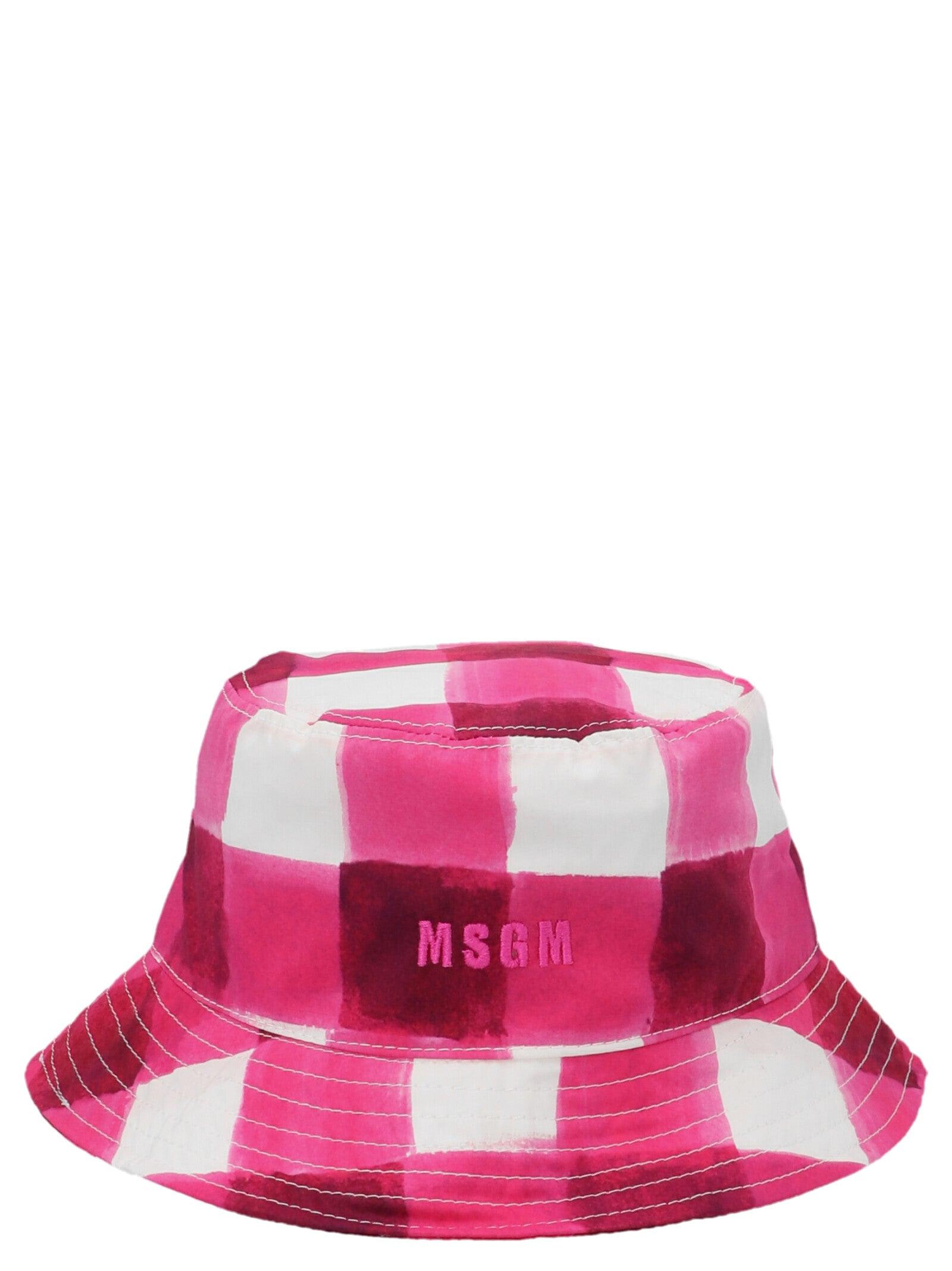 Msgm Gingham-check Bucket Hat