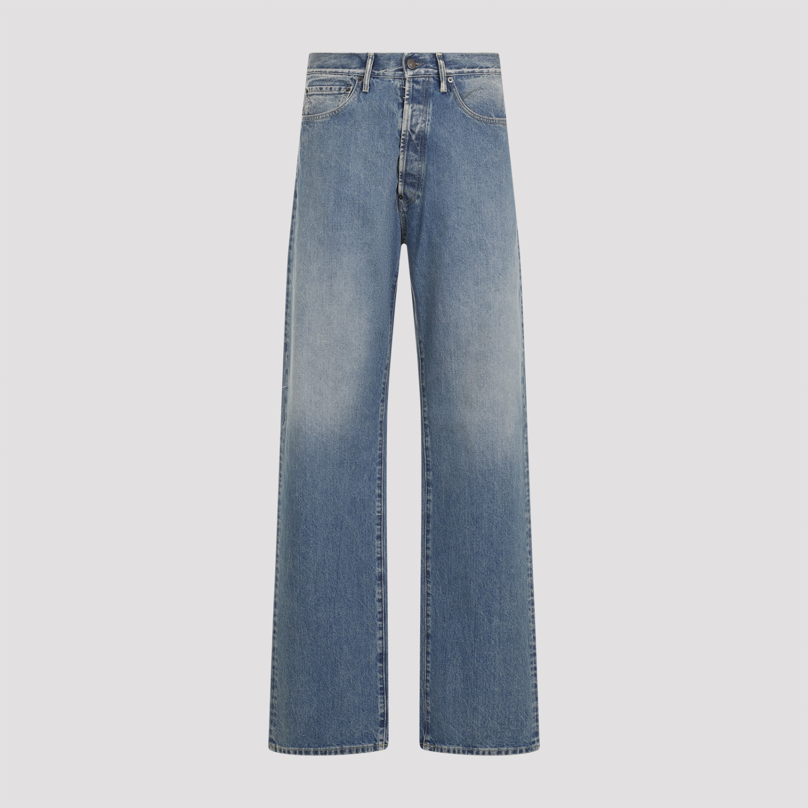 Maison Margiela Straight-leg Washed Jeans In Blue