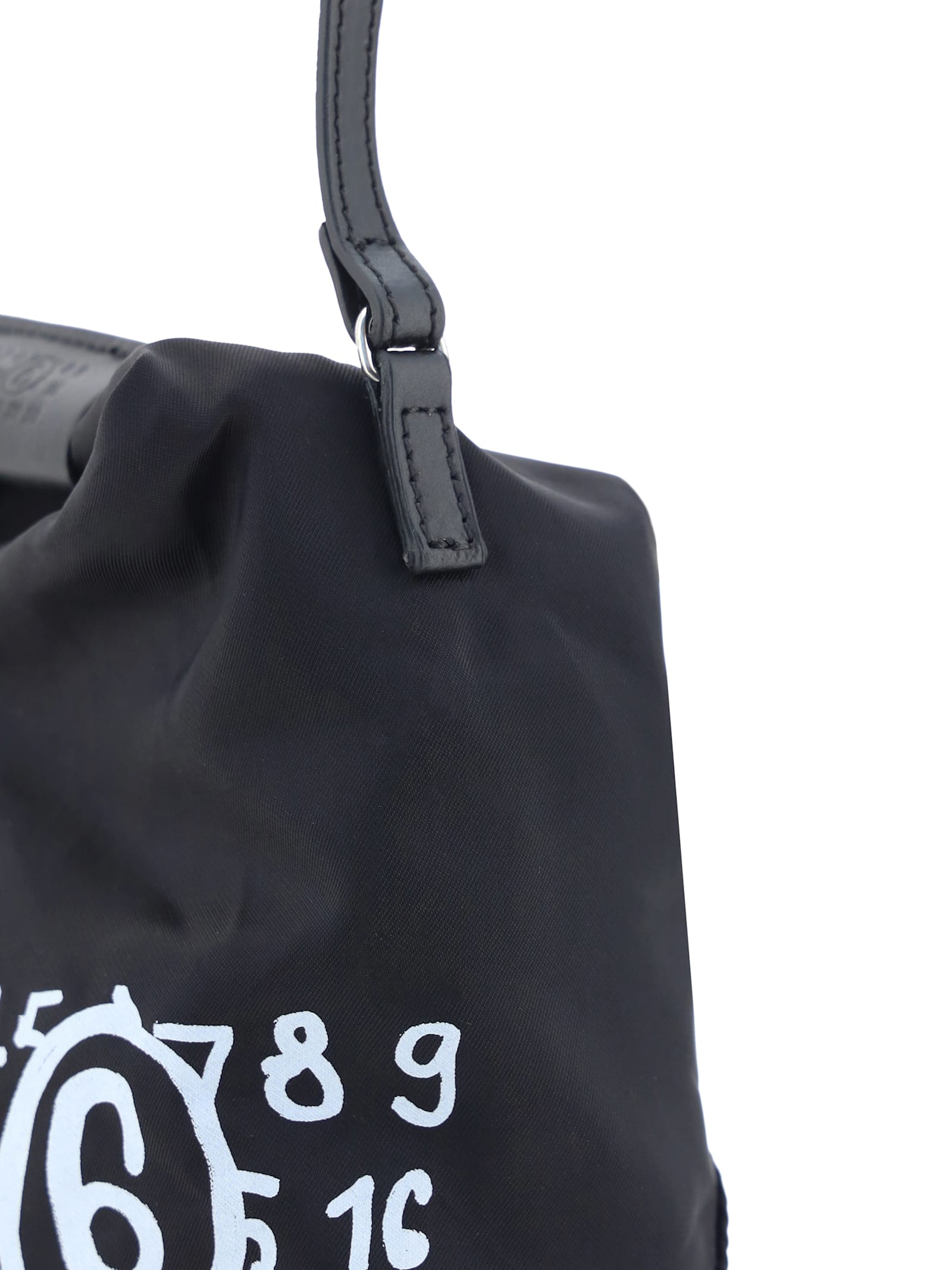 Shop Mm6 Maison Margiela Japanese Shoulder Bag In Black