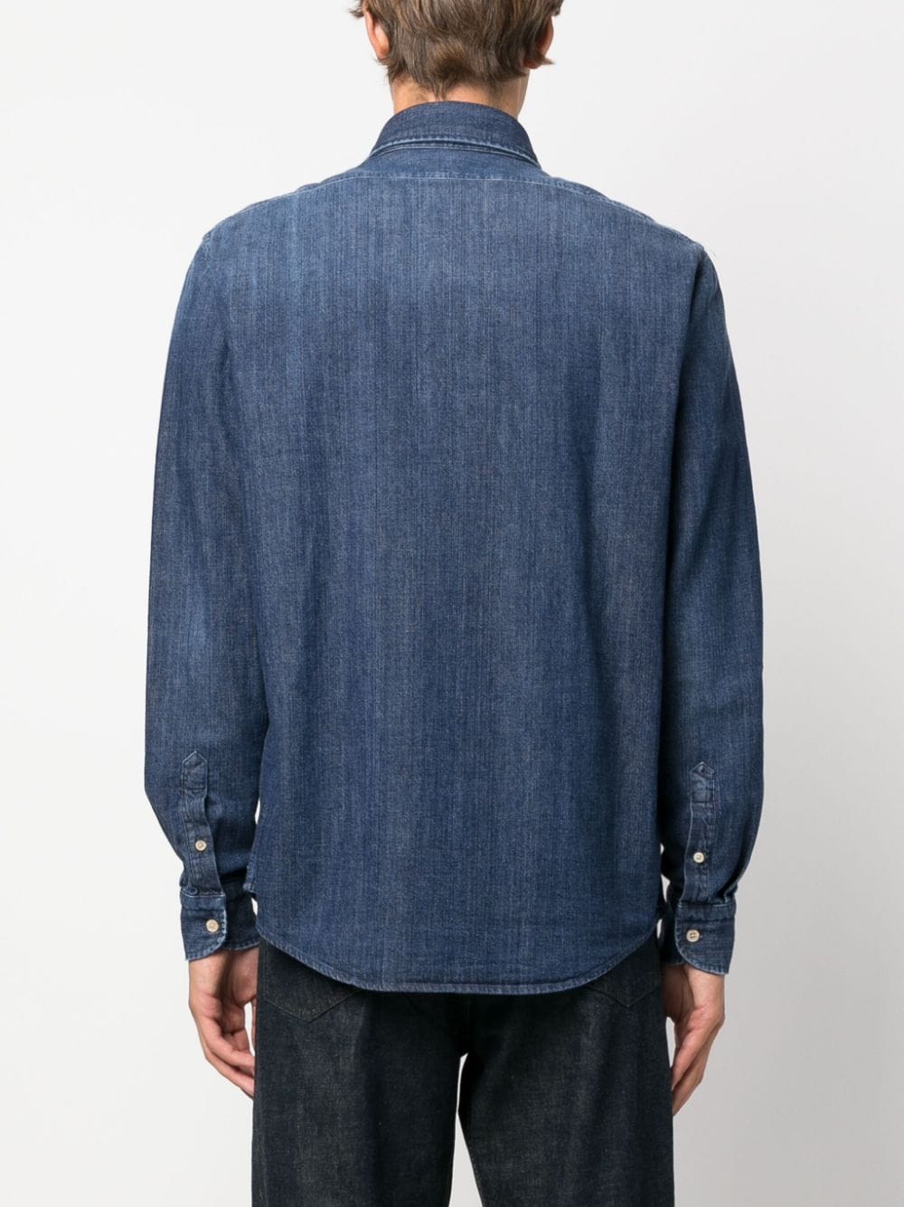 Boglioli Denim Button-down Shirt In Blue