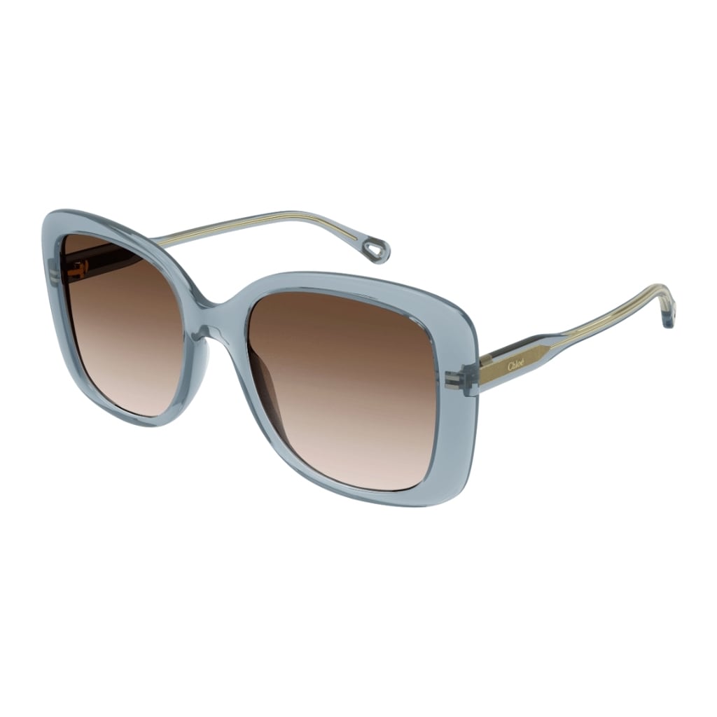 Shop Chloé Ch0125s 002 Sunglasses In Azzurro