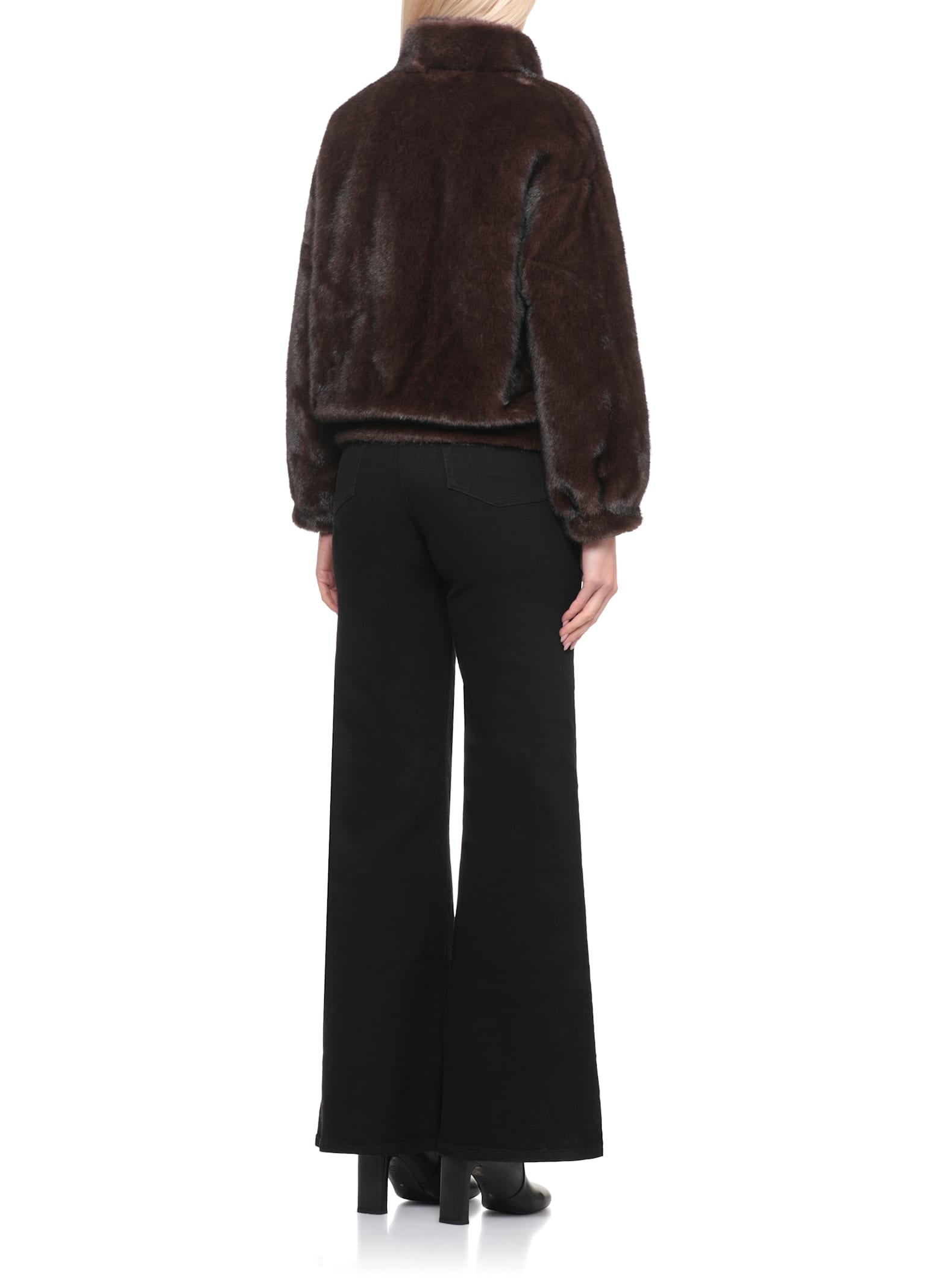 Betta Corradi Faux Fur Coat In Brown