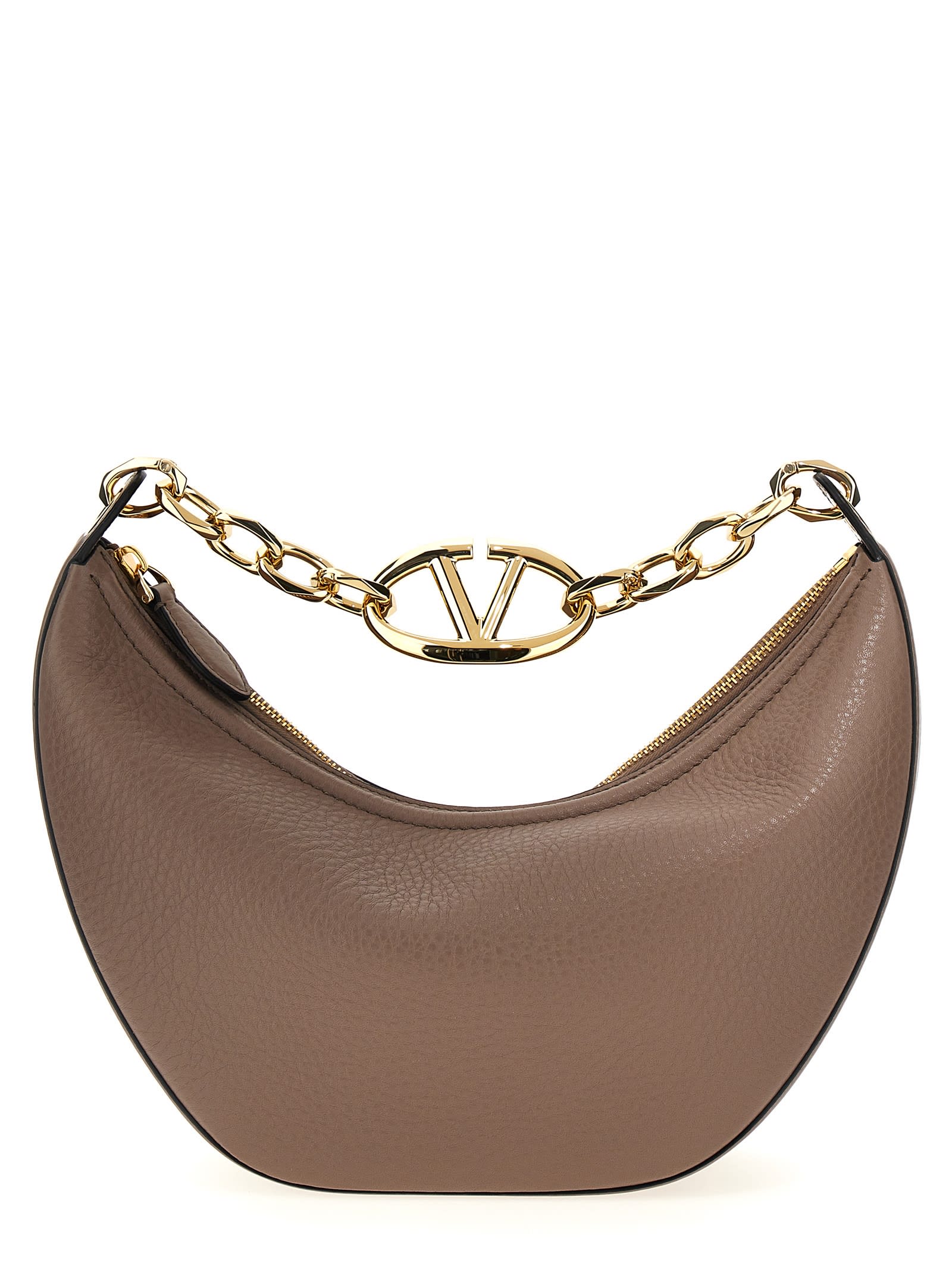 Valentino Garavani Vlogo Moon Handbag In Brown