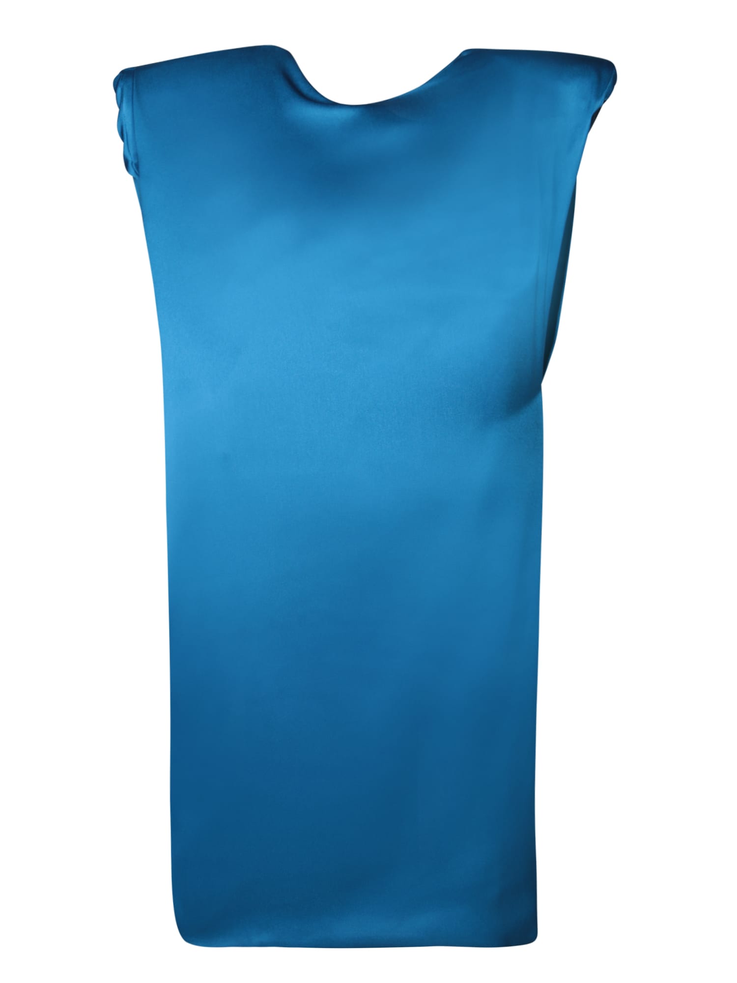 Shop Rev Ayla Shoulder Pad Blue Dress