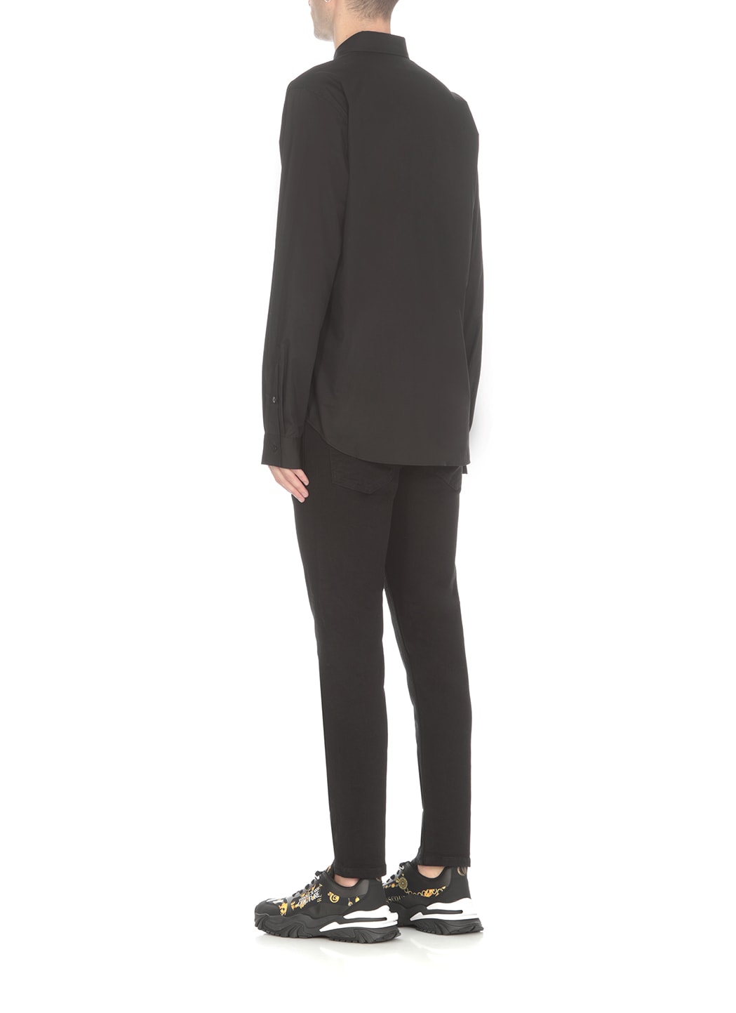Shop Versace Jeans Couture Logoed Shirt In Black