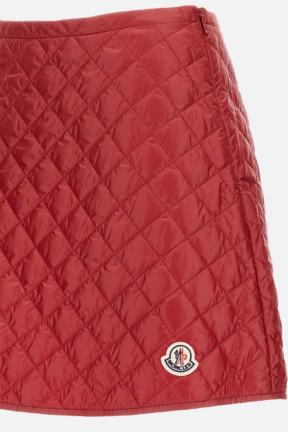 Moncler Womens Quilted Skirt In Red
