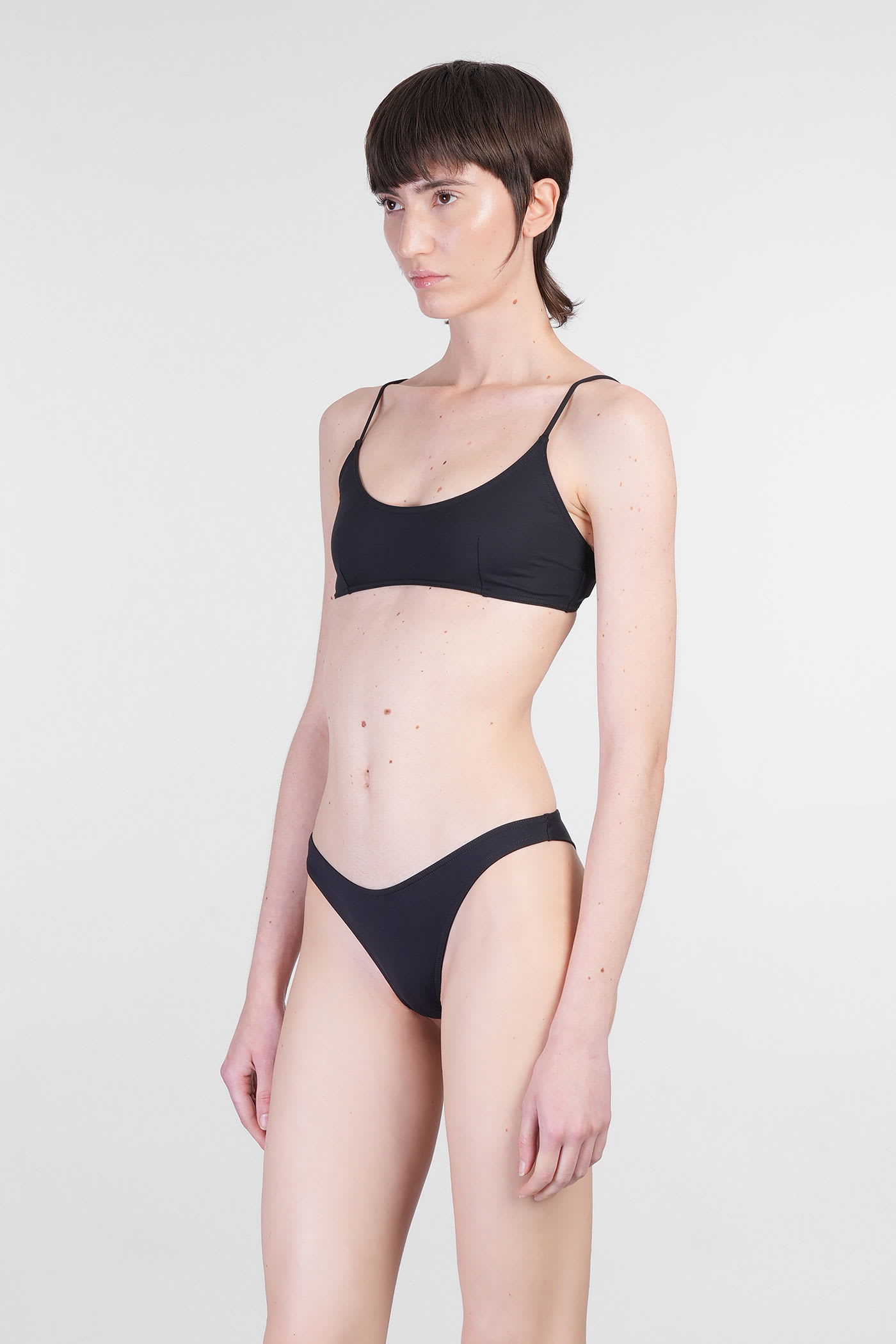 Mc2 Saint Barth Judy Beachwear In Black Polyamide In Blue