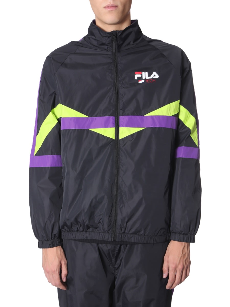 Shop Fila Track Sweatshirt With Zip In Black
