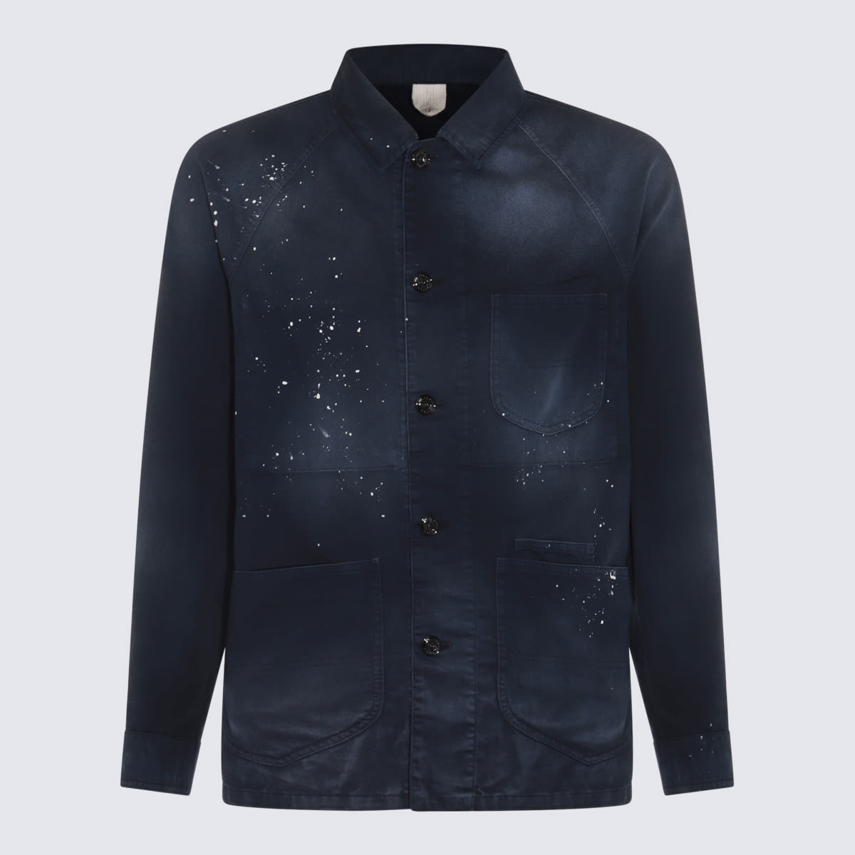 Shop Altea Blue Denim Cotton Casual Jacket