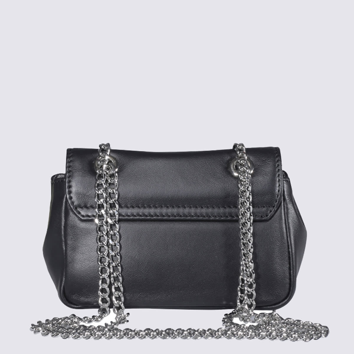 Vivienne Westwood Black Leather Shoulder Bag In Black