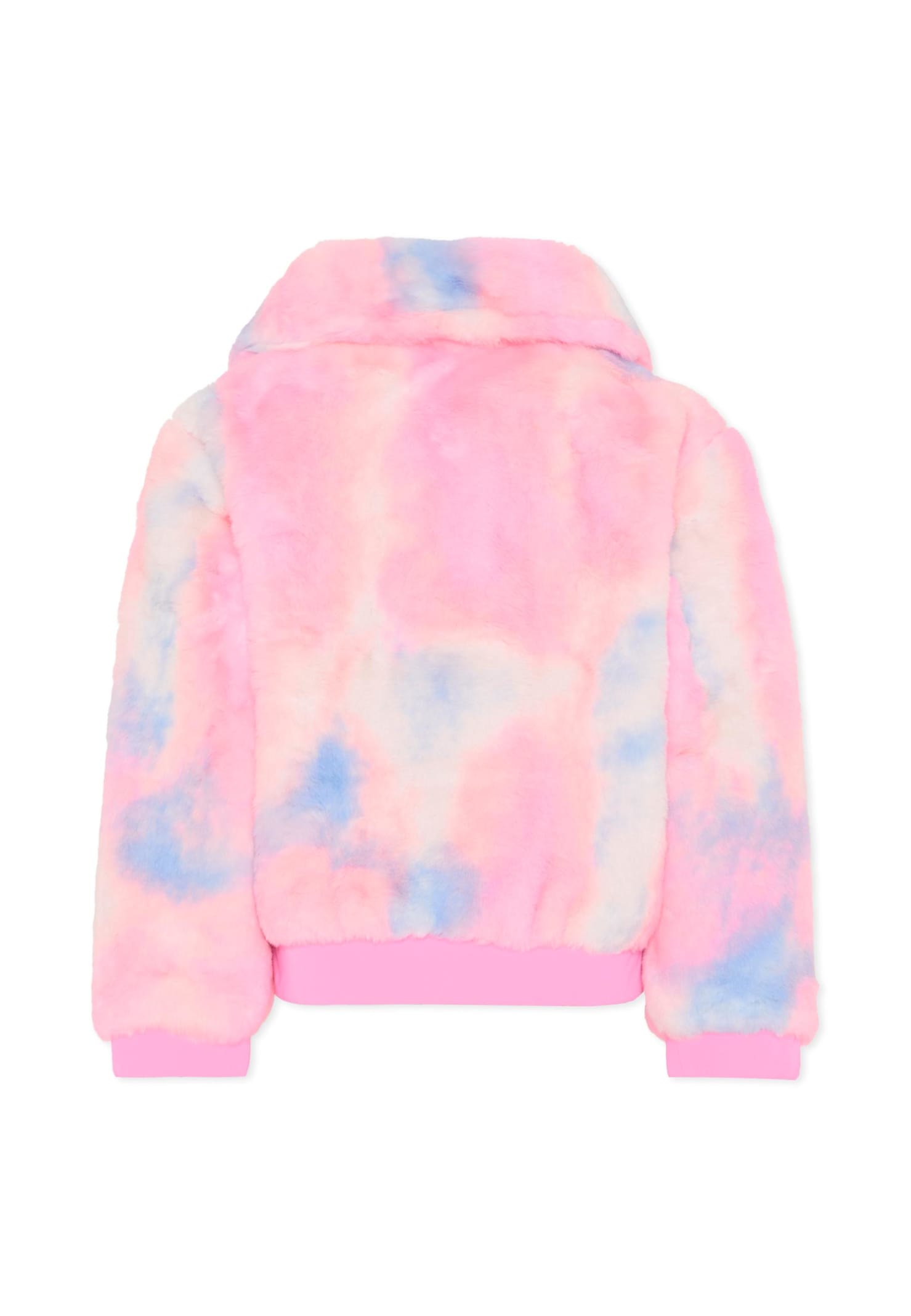 Billieblush Pink Faux Fur Coat For Girl In Pink